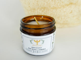 Unscented Natural Soy Wax Candle